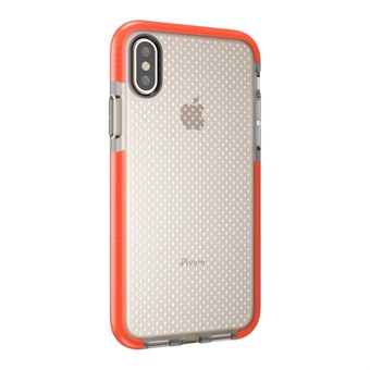 Perfect Glassy Cover in TPU Plastic and Silicone for iPhone X / iPhone Xs - Orange