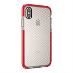 Perfect Glassy Cover in TPU Plastic and Silicone for iPhone X / iPhone Xs - Red