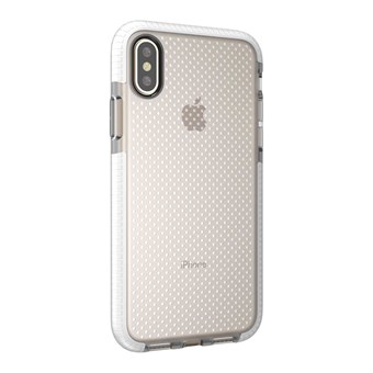 Perfect Glassy Cover in TPU Plastic and Silicone for iPhone X / iPhone Xs - White