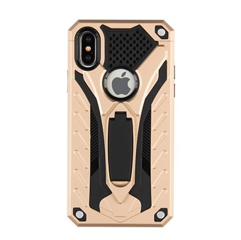 Cool Robot Hardcase w / Kickstand for iPhone X / iPhone Xs - Gold