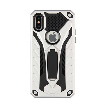Cool Robot Hardcase w / Kickstand for iPhone X / iPhone Xs - Silver