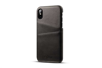 Superior Card Cover in Imitation Leather for iPhone X / iPhone Xs - Black
