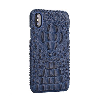 Wild Gavial Cover in Imitation Leather and Plastic for iPhone X / iPhone Xs - Blue
