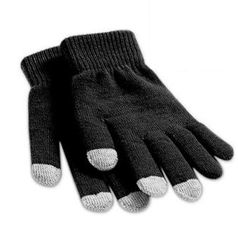 3 Finger Touch Glove - Black