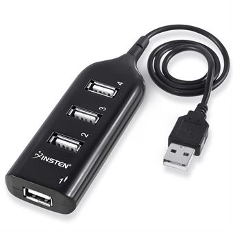 4 Port USB-HUB extension connector - Black
