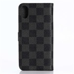 Finest Pattern Leather Case with Stand Function for iPhone X / iPhone Xs - Black