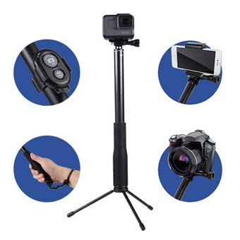 Monopod / Selfie Rod / Tripod & Remote Kit for Smartphone / GoPro
