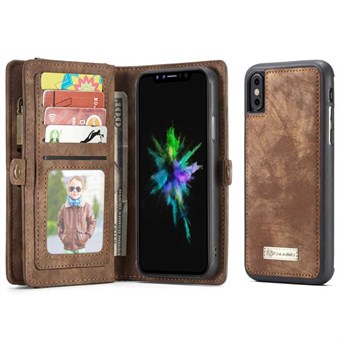 CaseMe UniX Wallet w / Magnet Cover for iPhone X / iPhone Xs - Brown