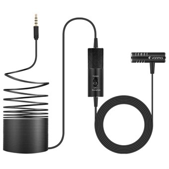 Professional Clip-on Microphone with 6 m Cable for Smartphone and Camera