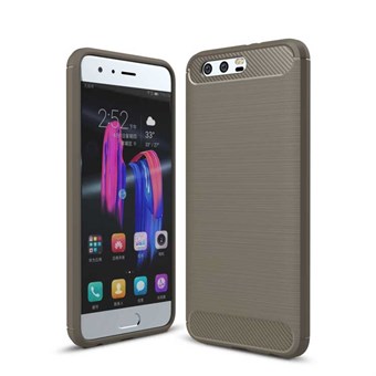 Fame Brushed Cover in Soft TPU and Carbon Fiber for Huawei Honor 9 - Gray