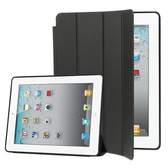 Stylish Smart Cover Sleep / Wake-up for iPad 2 / iPad 3 / iPad 4. - Black