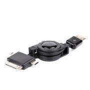 3in1 Retractable Cable Apple / Micro USB