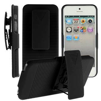 iPhone 5 Full Cover with Belt Clip (Black)