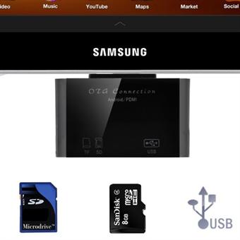 OTG Connection Kit + Card Reader for Galaxy Tab