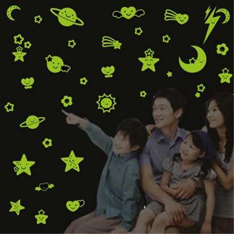 Luminous stars and moon for the room