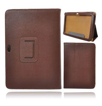 Leather Cover for Samsung Galaxy Tab 8.9 (Brown)