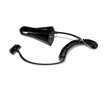 Car Charger iPhone + USB Port 1 Amp - Black - From Puro