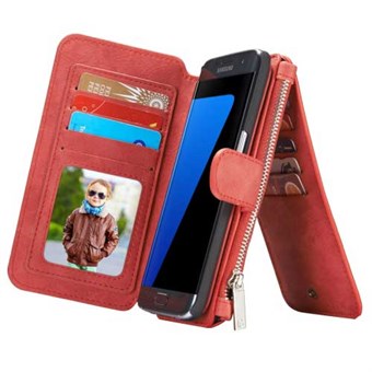 CaseMe Flip Wallet for Samsung Galaxy S7 Edge - Red