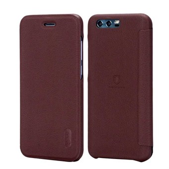 Lenuo Style Flip Case in Imitation Leather for Huawei Honor 9 - Brown