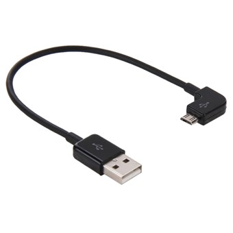 Elbow Micro USB to USB 2.0 Cable 0.2 Meter - Black