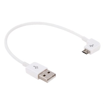 Elbow Micro USB to USB 2.0 Cable 0.20 Meter - White