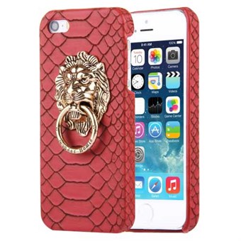 Snakeskin leather cover 5 / 5S / SE - Red