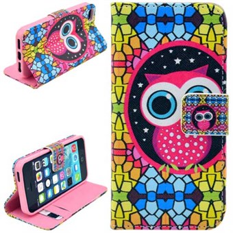 Stand Short Purse Case 5 / 5S / SE - Funky Owl