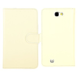 Soft plastic / leather case Samsung Galaxy Note 2 (white)