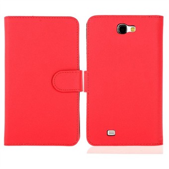 Soft plastic / leather case Samsung Galaxy Note 2 (red)