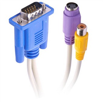 VGA for svideo and RCA Composite Video Cable (30cm)