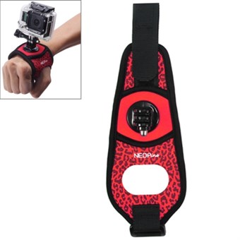 Leopard 360 Degree Rotating Wrist Strap - Red