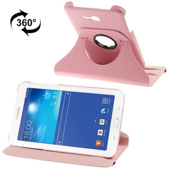 360 Rotating Leather Cover for Tab 3 Lite (Pink)