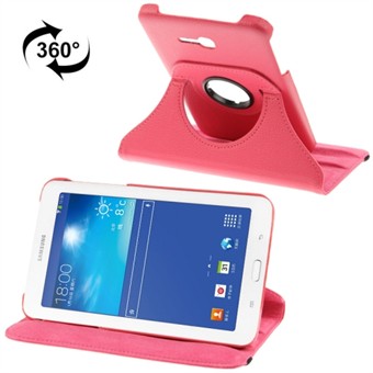 360 Rotating Leather Cover for Tab 3 Lite (Magenta)