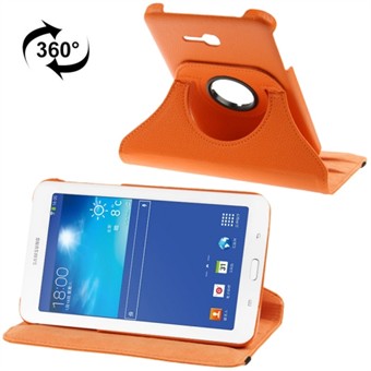 360 Rotating Leather Cover for Tab 3 Lite (Orange)