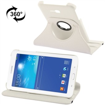 360 Rotating Leather Cover for Tab 3 Lite (White)
