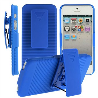 iPhone 5 Full Cover with Belt Clip (Blue)