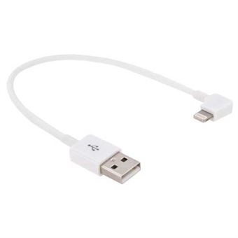 Mini Lightning Cable 20 cm Elbow - White