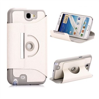360 ° Rotating Galaxy Note 2 Case (White)