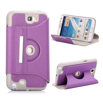 360 ° Rotating Galaxy Note 2 Case (Purple)