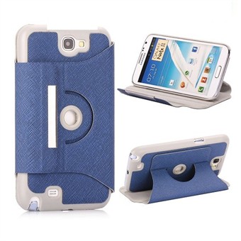 360 ° Rotating Galaxy Note 2 Case (Blue)