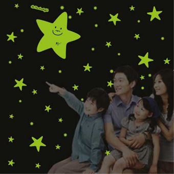 Luminous stars and moon for the room