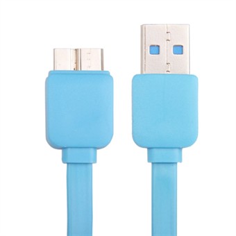 Flat USB 3.0 Charge / Sync Cable 1M (Blue)