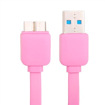 Flat USB 3.0 Charge / Sync Cable 1M (Pink)