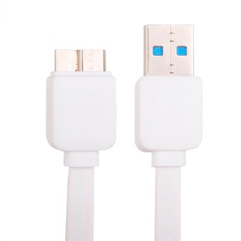 Flat USB 3.0 Charge / Sync Cable 1M (White)