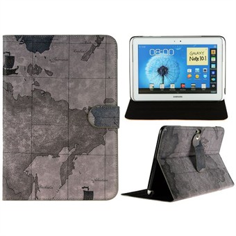 World Map Case for Galaxy Note 10.1 (Gray)
