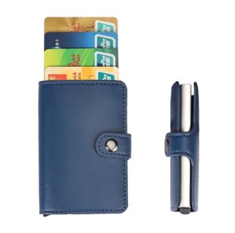 iSafe Leather Card Holder - Blue