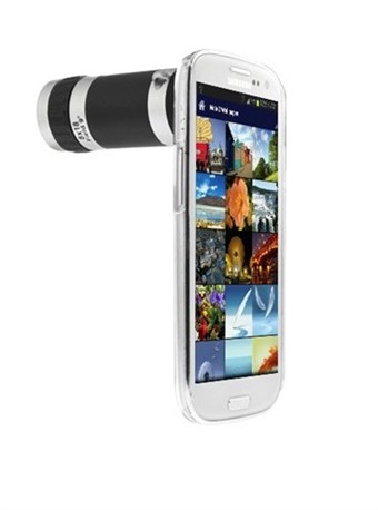 8X Zoom Telescope Lens With Cover for Galaxy S3 (Black)