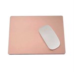 Aluminum mouse pad with silicone base 24x18 cm - Pink gold