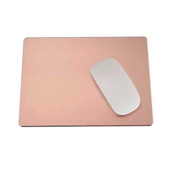 Aluminum mouse pad with silicone base 24x18 cm - Pink gold