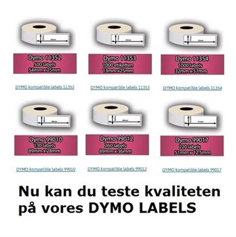 Would you like to try our DYMO LABELS? Test 2 pieces for only 49.-